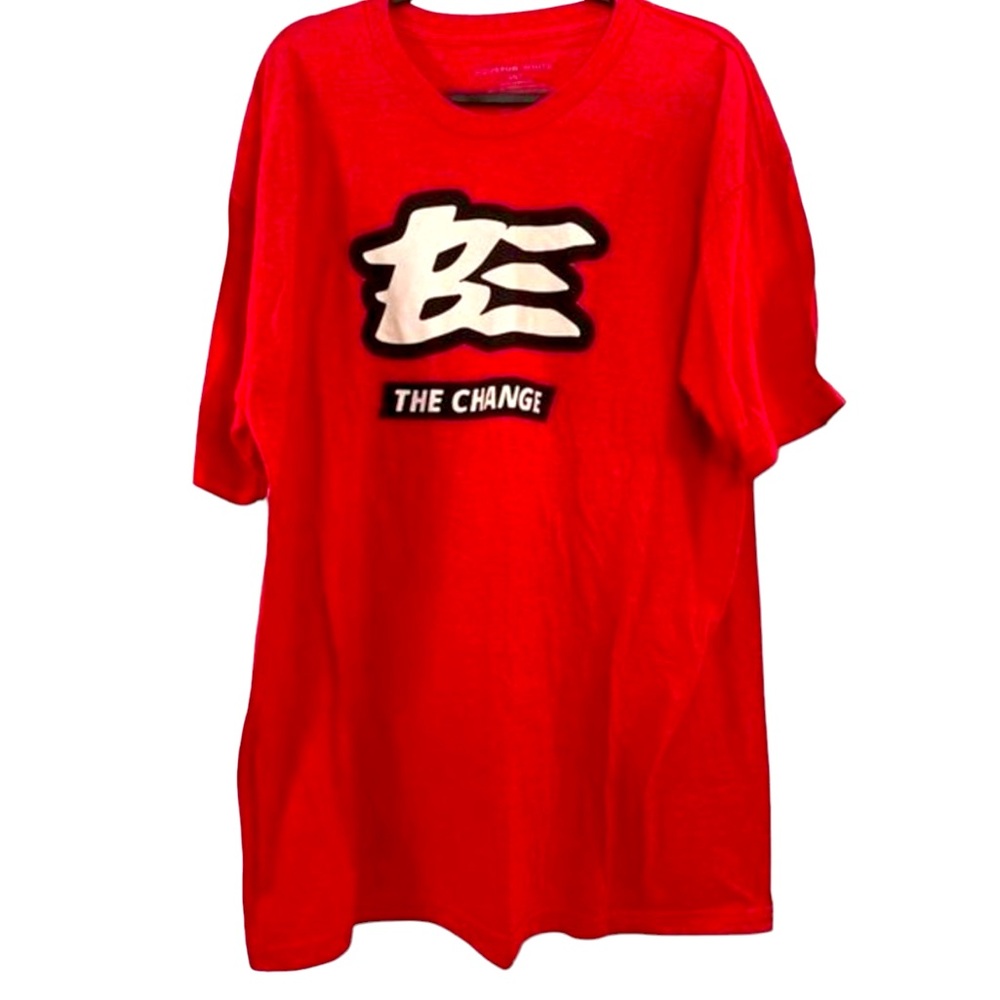 Houston White Mens Big&Tall Be‎ the Change T-shirt 2XLT